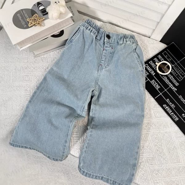 Toddler Solid Color Denim Neutral Pants