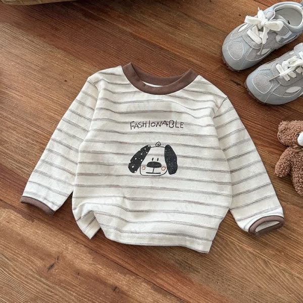 FASHIONABLE Baby Dog Striped T-Shirt