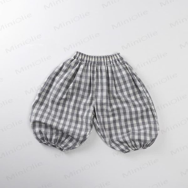 Toddler Plaid Neutral Loose Jogger Pants