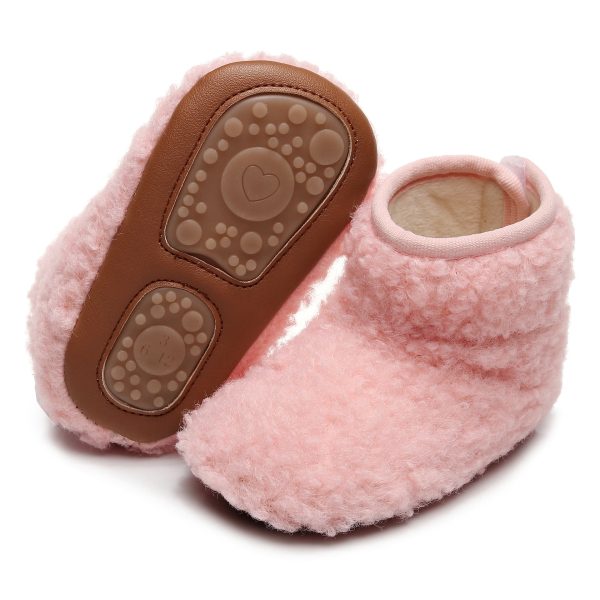 Baby Solid Color Pre-walker Fleece Boots