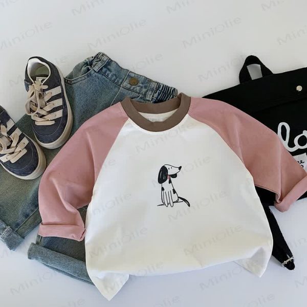 Kid Dalmatian Dog Raglan T-Shirt