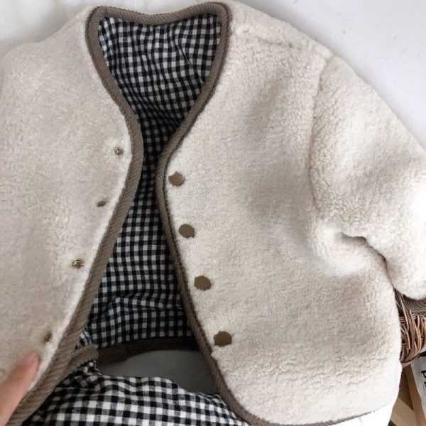 Baby Toddler Plaid Reversible Fleece Jacket
