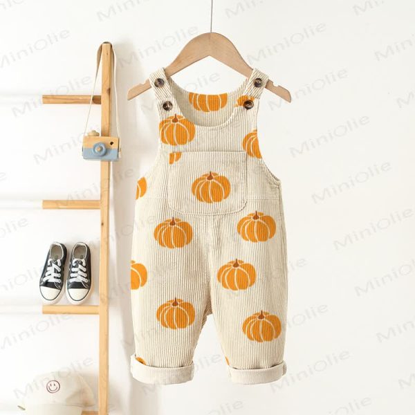 Baby Toddler Pumpkin Printed Overalls