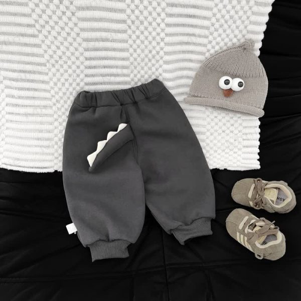 Baby Toddler Dinosaur Fleece Lined Jogger Pants