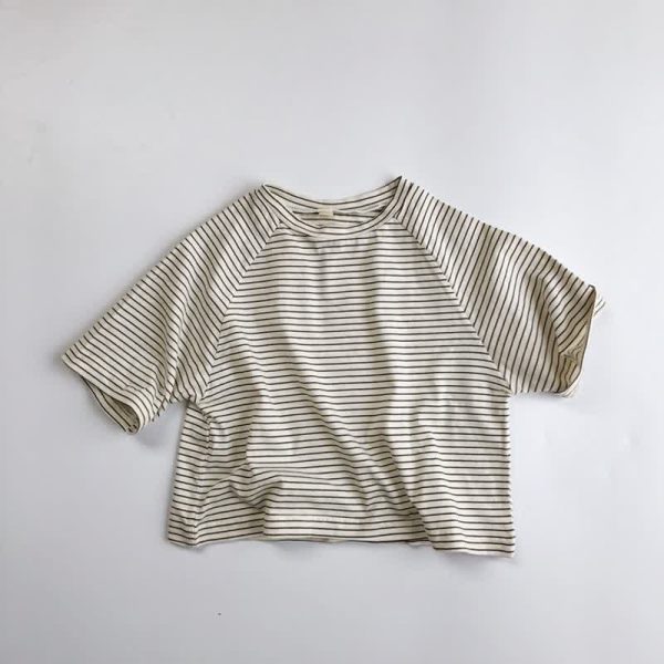 Toddler Pinstripes Half-sleeve T-Shirt