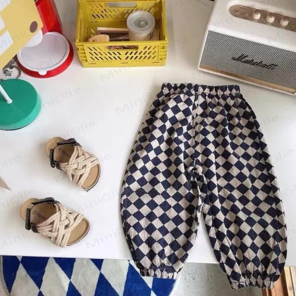 MINI Toddler Checkerboard Casual Jogger Pants