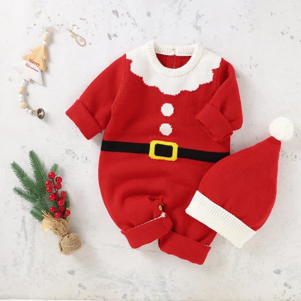Baby Knitted Christmas Romper