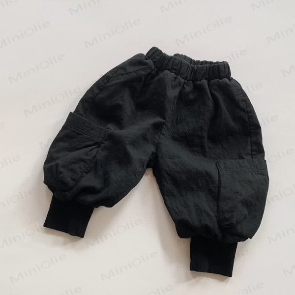 Toddler Solid Color Jogger Worker Pants