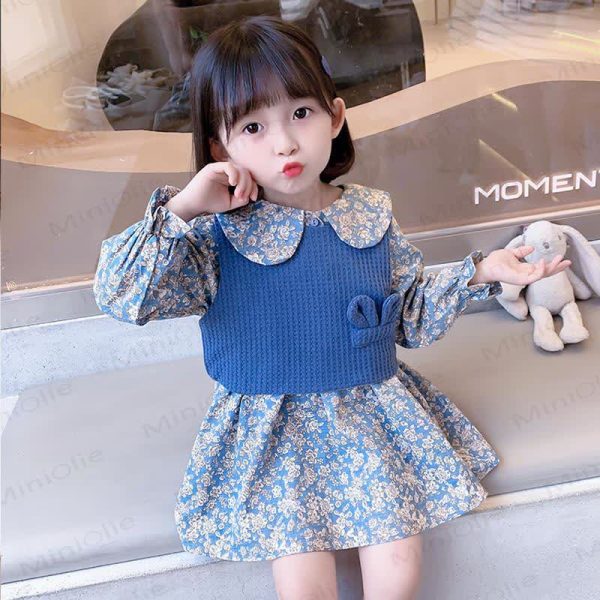 Toddler Floral Peter Pan Collar Dress